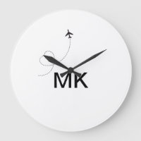 Simple minimal monogram add text travel plane phot
