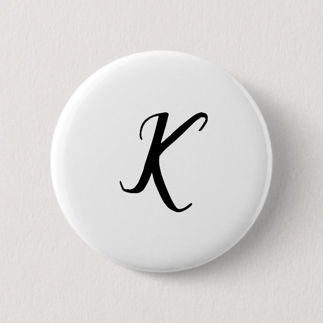 SIMPLE MINIMAL MONOGRAM CUSTOM 2 INCH ROUND BUTTON (Front)