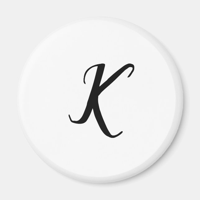 SIMPLE MINIMAL MONOGRAM CUSTOM NAME KEYCHAIN MAGNET (Front)