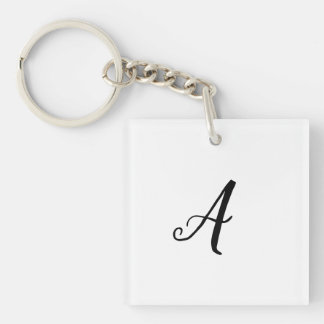 SIMPLE MINIMAL MONOGRAM ELEGANT KEYCHAIN