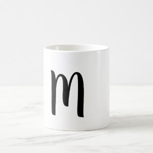 SIMPLE MINIMAL MONOGRAM ELEGANT KEYCHAIN COFFEE MUG