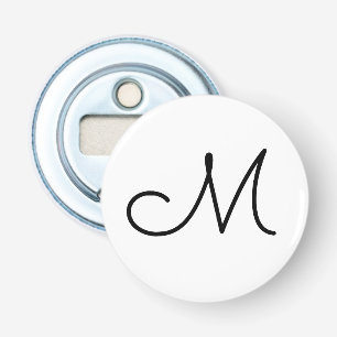 simple minimal monogram logo elegant personalized bottle opener