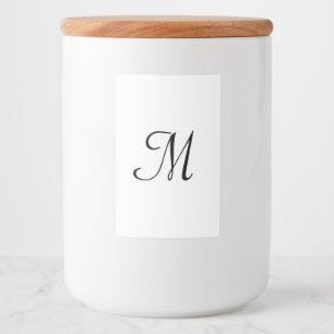 simple minimal monogram logo elegant personalized food label