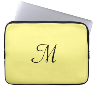 simple minimal monogram logo elegant personalized laptop sleeve