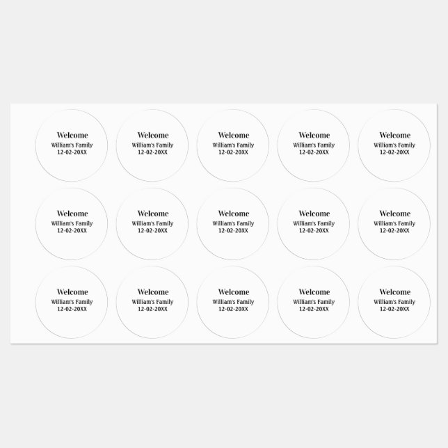 simple minimal monogram logo personalized baking   (Sheet)