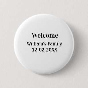 simple minimal monogram logo personalized baking   2 inch round button