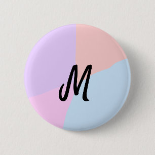 simple minimal monogram logo personalized baking   2 inch round button