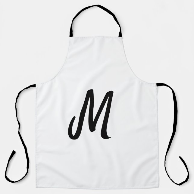 simple minimal monogram logo personalized baking a apron (Front)