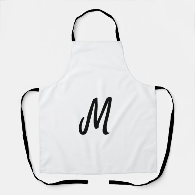simple minimal monogram logo personalized baking   apron (Front)