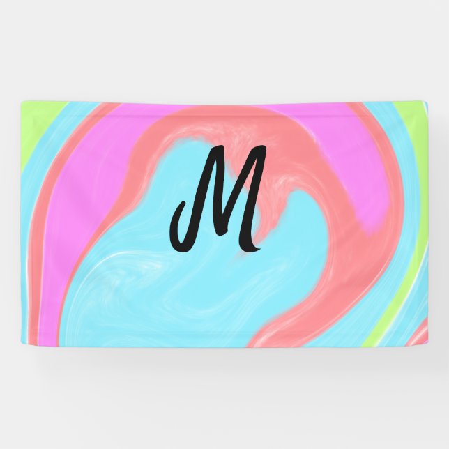 simple minimal monogram logo personalized baking   banner (Horizontal)