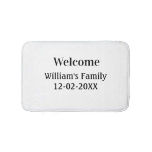 simple minimal monogram logo personalized baking bath mat