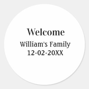 simple minimal monogram logo personalized baking classic round sticker