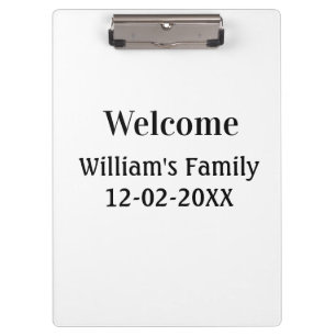 simple minimal monogram logo personalized baking clipboard