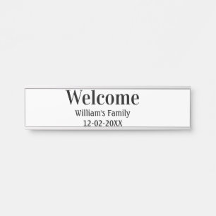 simple minimal monogram logo personalized baking door sign