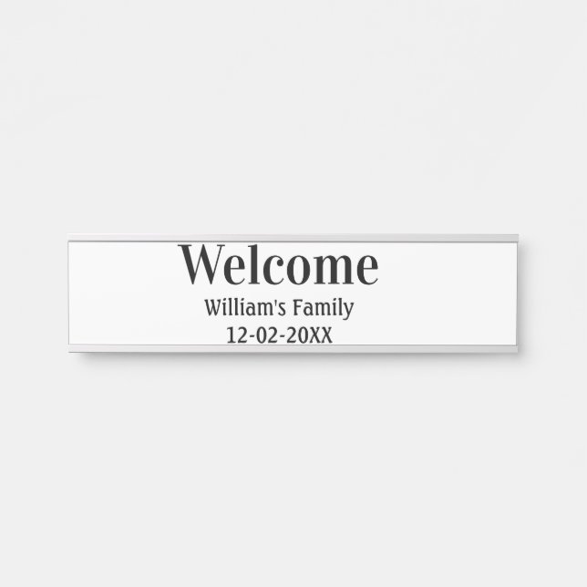 simple minimal monogram logo personalized baking   door sign (Front)