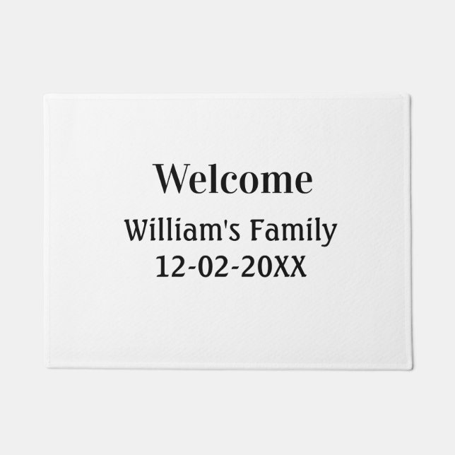 simple minimal monogram logo personalized baking   doormat (Front)