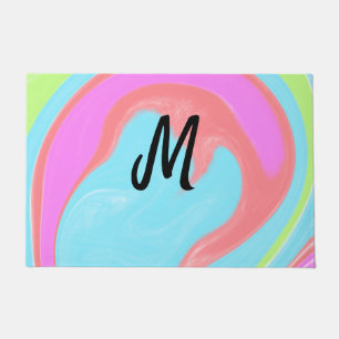 simple minimal monogram logo personalized baking doormat