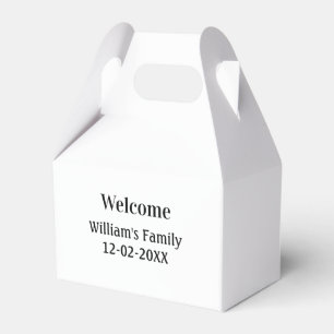 simple minimal monogram logo personalized baking favor box