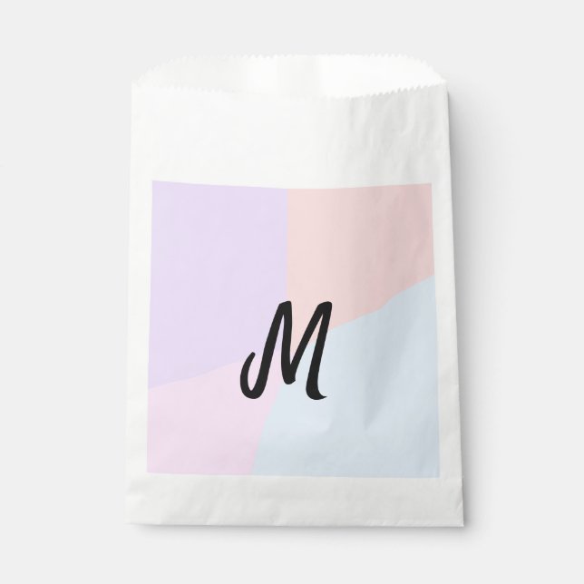 simple minimal monogram logo personalized baking   favour bag (Front)