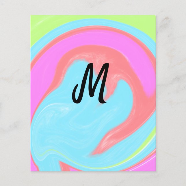 simple minimal monogram logo personalized baking   flyer (Front)