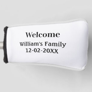 simple minimal monogram logo personalized baking golf head cover
