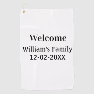 simple minimal monogram logo personalized baking   golf towel