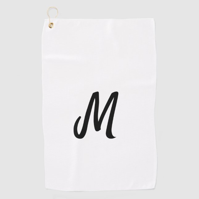 simple minimal monogram logo personalized baking   golf towel (Front)