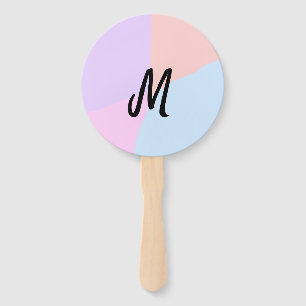 simple minimal monogram logo personalized baking   hand fan