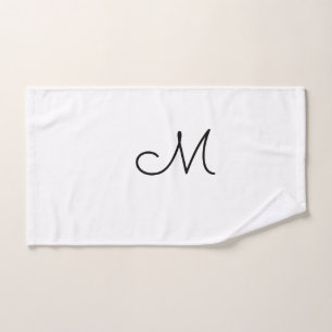 simple minimal monogram logo personalized baking hand towel
