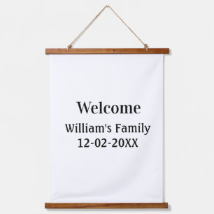 simple minimal monogram logo personalized baking hanging tapestry