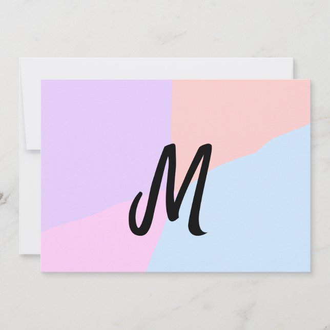 simple minimal monogram logo personalized baking   invitation (Front)