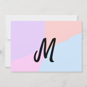 simple minimal monogram logo personalized baking   invitation