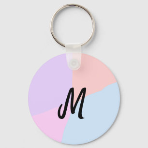 simple minimal monogram logo personalized baking keychain