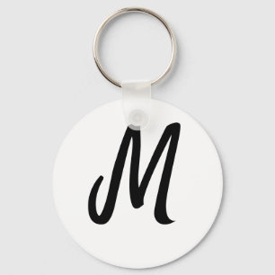simple minimal monogram logo personalized baking   keychain