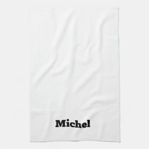 simple minimal monogram logo personalized baking   kitchen towel