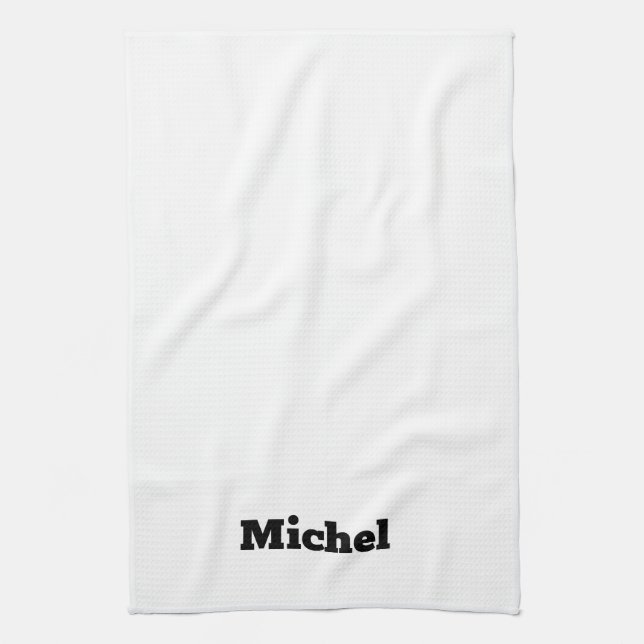 simple minimal monogram logo personalized baking   kitchen towel (Vertical)
