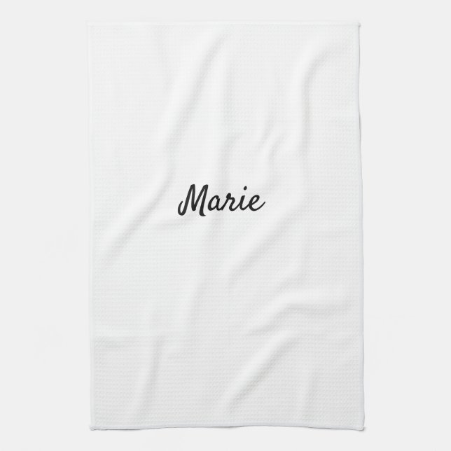 simple minimal monogram logo personalized baking   kitchen towel (Vertical)