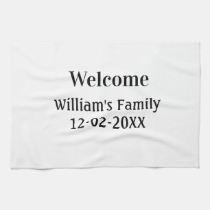 simple minimal monogram logo personalized baking kitchen towel