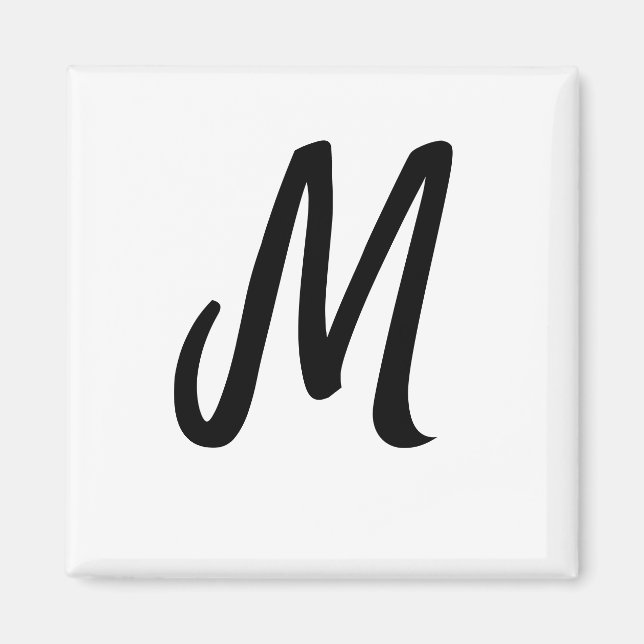 simple minimal monogram logo personalized baking   magnet (Front)