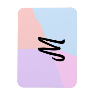 simple minimal monogram logo personalized baking magnet