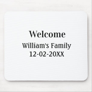 simple minimal monogram logo personalized baking   mouse pad