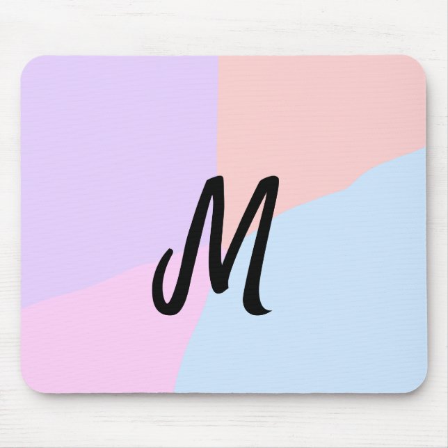 simple minimal monogram logo personalized baking   mouse pad (Front)