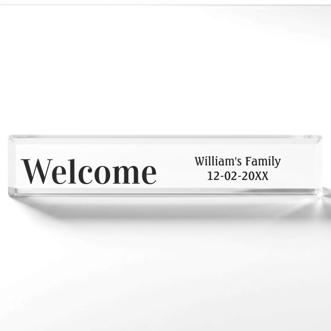 simple minimal monogram logo personalized baking   nameplate (Front)