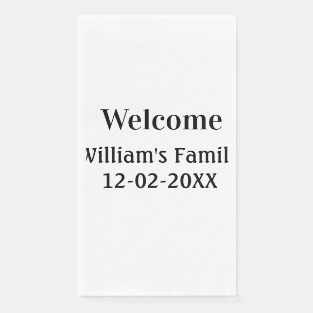 simple minimal monogram logo personalized baking   napkin (Front)