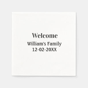 simple minimal monogram logo personalized baking napkin