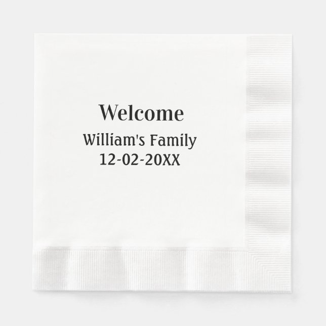 simple minimal monogram logo personalized baking   napkin (Front)