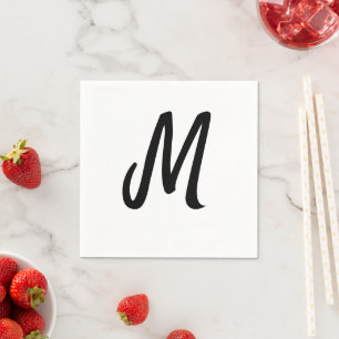 simple minimal monogram logo personalized baking napkin