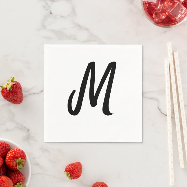 simple minimal monogram logo personalized baking   napkin (Insitu)