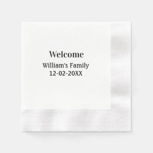 simple minimal monogram logo personalized baking napkin