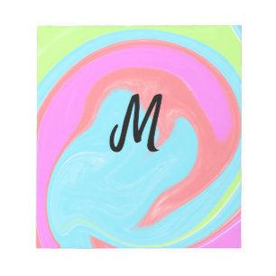 simple minimal monogram logo personalized baking notepad